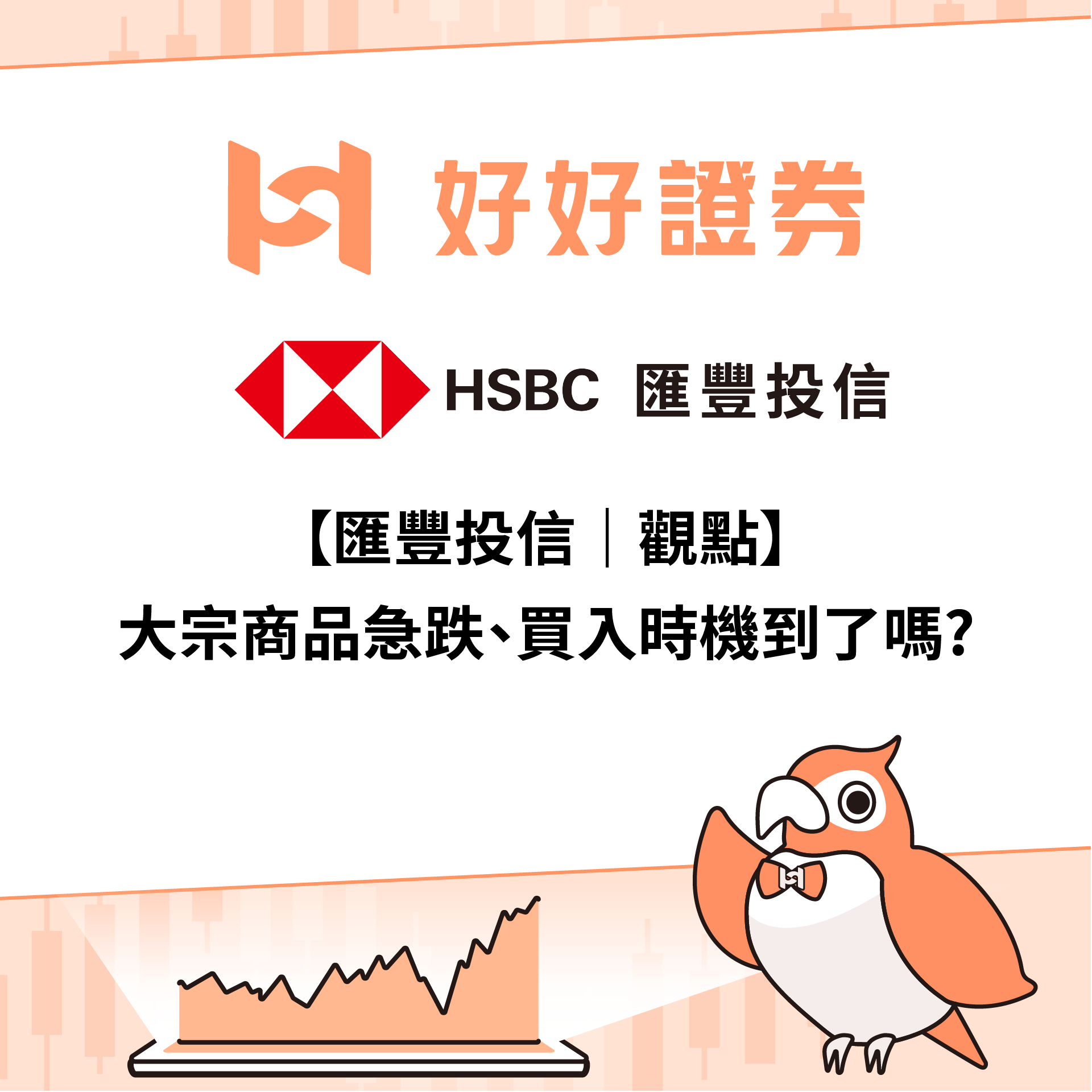 滙豐投信｜大宗商品急跌、買入時機到了嗎?