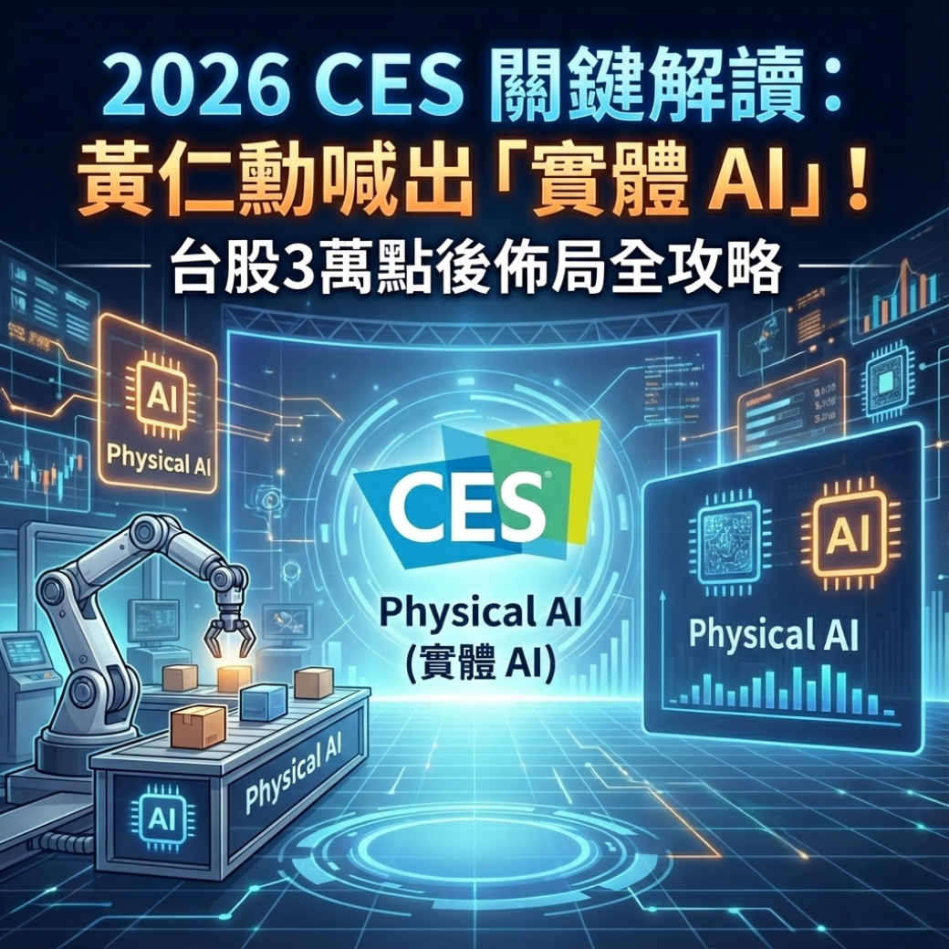2026 CES關鍵解讀：黃仁勳喊出「實體 AI」！台股3萬點後佈局全攻略